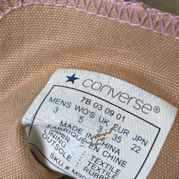 Converse Pink and White high top Sneakers - Picture 4 of 5